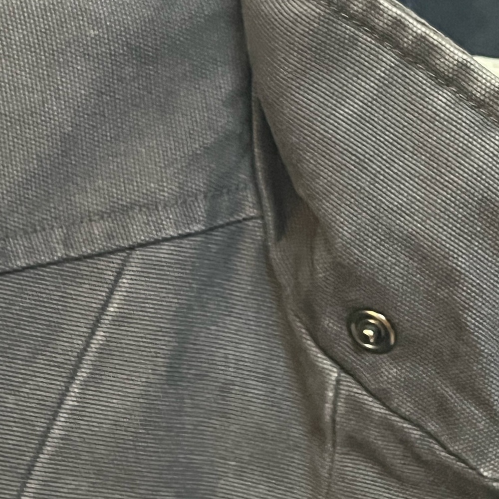 REISS Elbow Canvas Utility Military Jacket Biker 4 Pocket Men's Gray - Picture 3 of 11